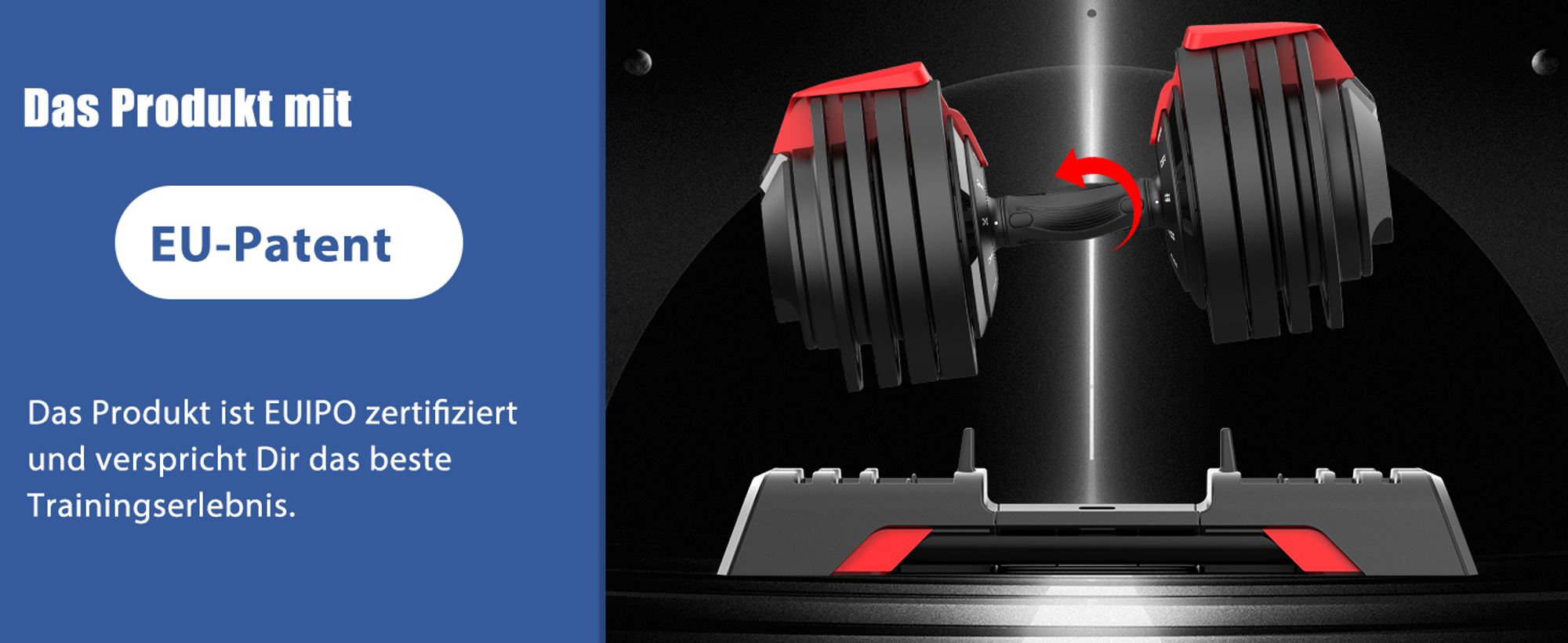 DH FitLife 24 kg verstellbare Hanteln 3-24 kg (12-in-1) mit Scheiben & schnellem Gewichtswechsel, verstellbare Kurzhanteln