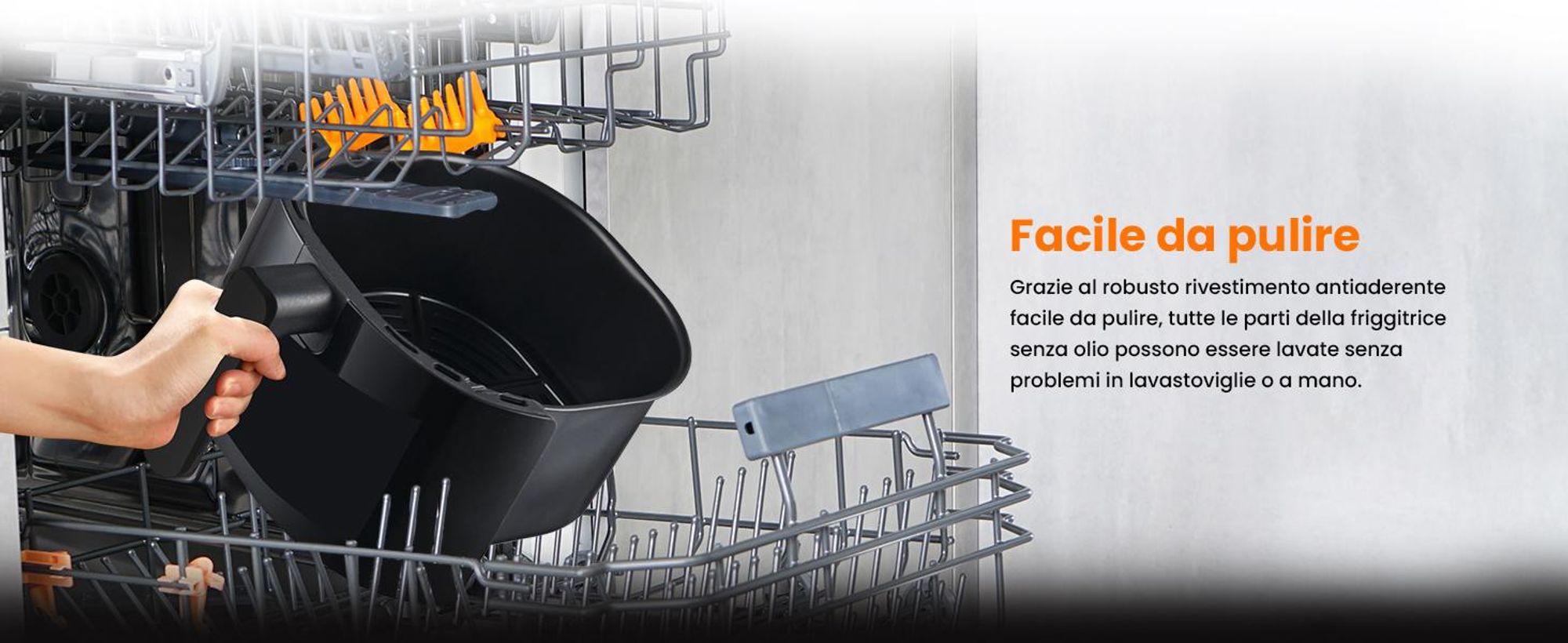 Extralink Air Fryer 6,5 l friggitrice ad aria 1800 W con finestra trasparente e display touch LED