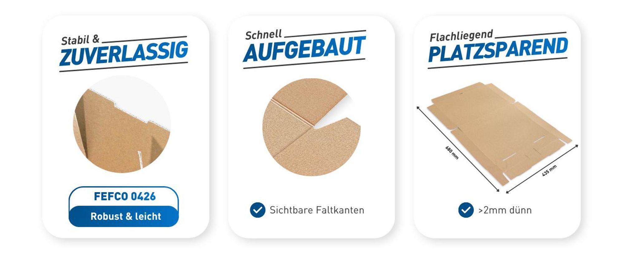 Maxibriefkarton 350 x 250 x 50 von Händlerbund, Faltkarton, braun