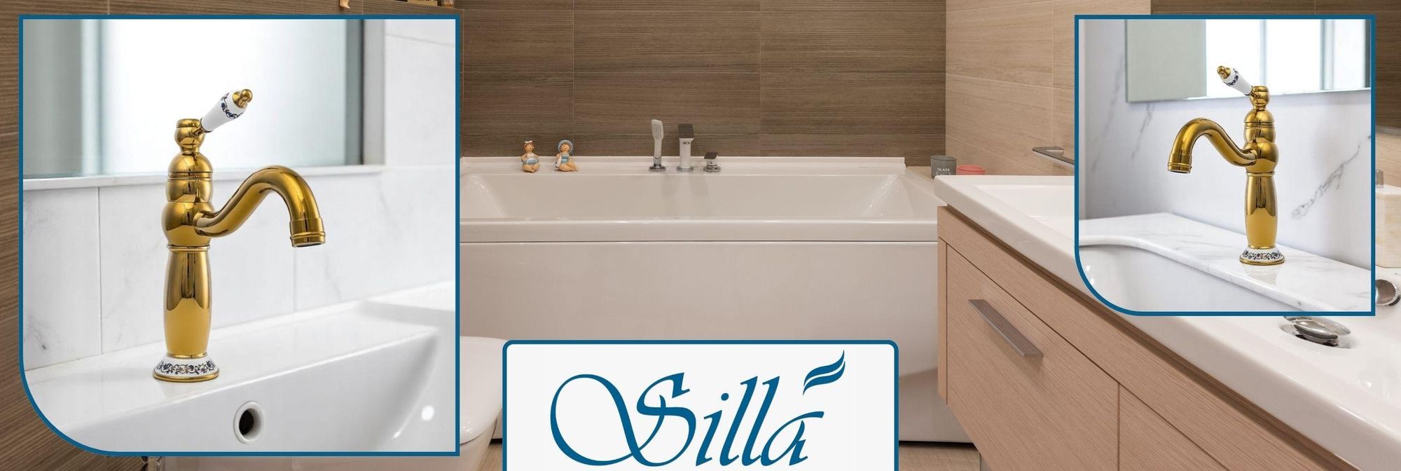 Silla, Gold, Armatur, Bad, Spültischarmatur, Wasserhahn Bad, Wasserhahn, Messing