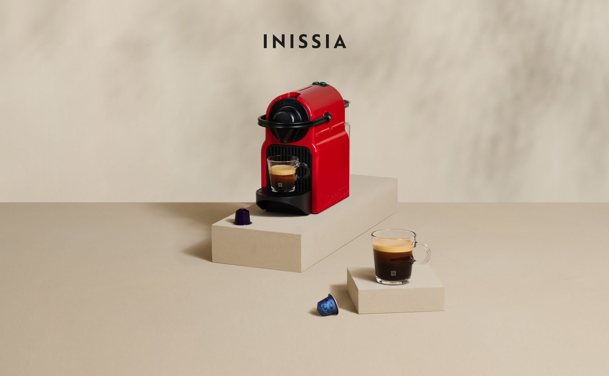 NESPRESSO ORIGINAL Inissia | Kaffeekapselmaschine von Krups | Kleine Kaffeemaschine | Weiß