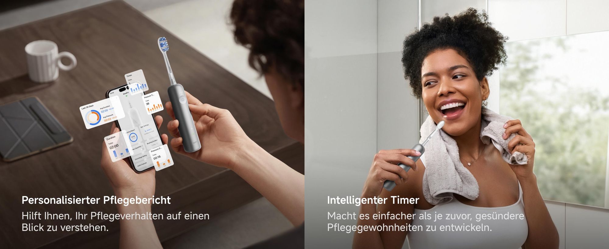 Laifen Wave Pro elektrische Zahnbürste – Aluminium, WaveMotion, Drucksensor, App-Steuerung, Tiefenreinigung, lange Akkulaufzeit & kabelloses Laden