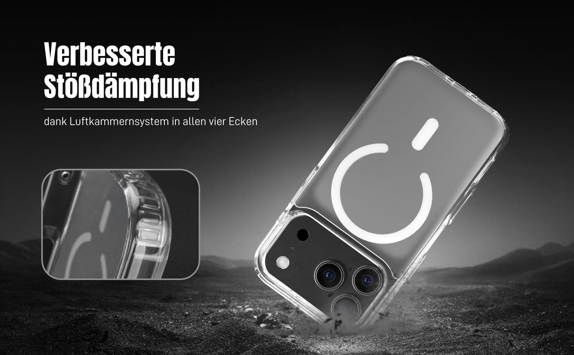 TPU Backcover für Apple iPhone 17 Pro mit Luftkammernsystem