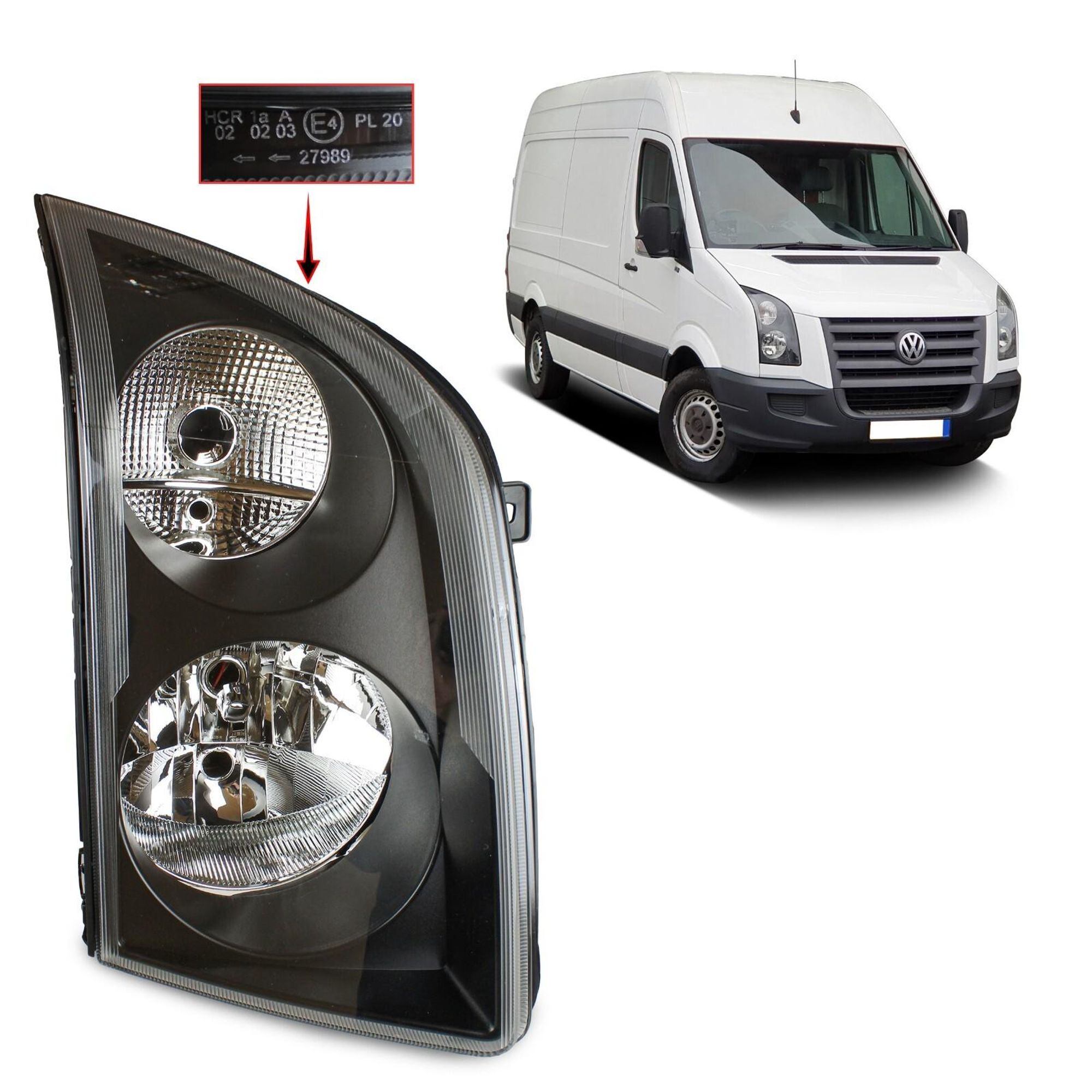 Rechts Crafter Scheinwerfer Für VW Crafter 2006-2017 E-prüf mit Stellmotor NEU