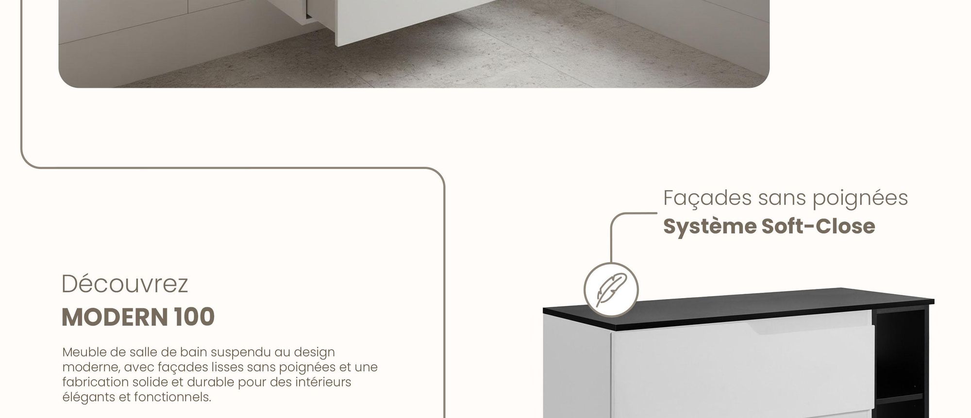 RODAN, meuble de salle de bain, armoire moderne, meuble sous vasque, meuble sous lavabo
