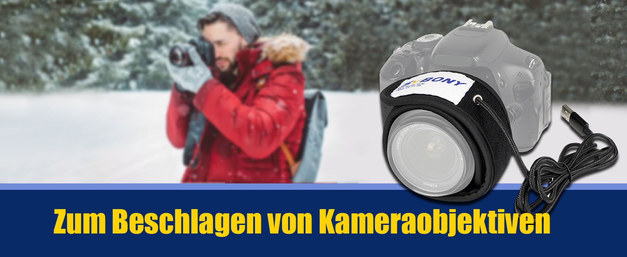 Svbony SV172 Teleskop Objektiv Wärmer mit USB Temperaturregler, Objektiv Okular Heizung,320mm Anti Tau Feuchtigkeit Nebel Kamera Teleskop