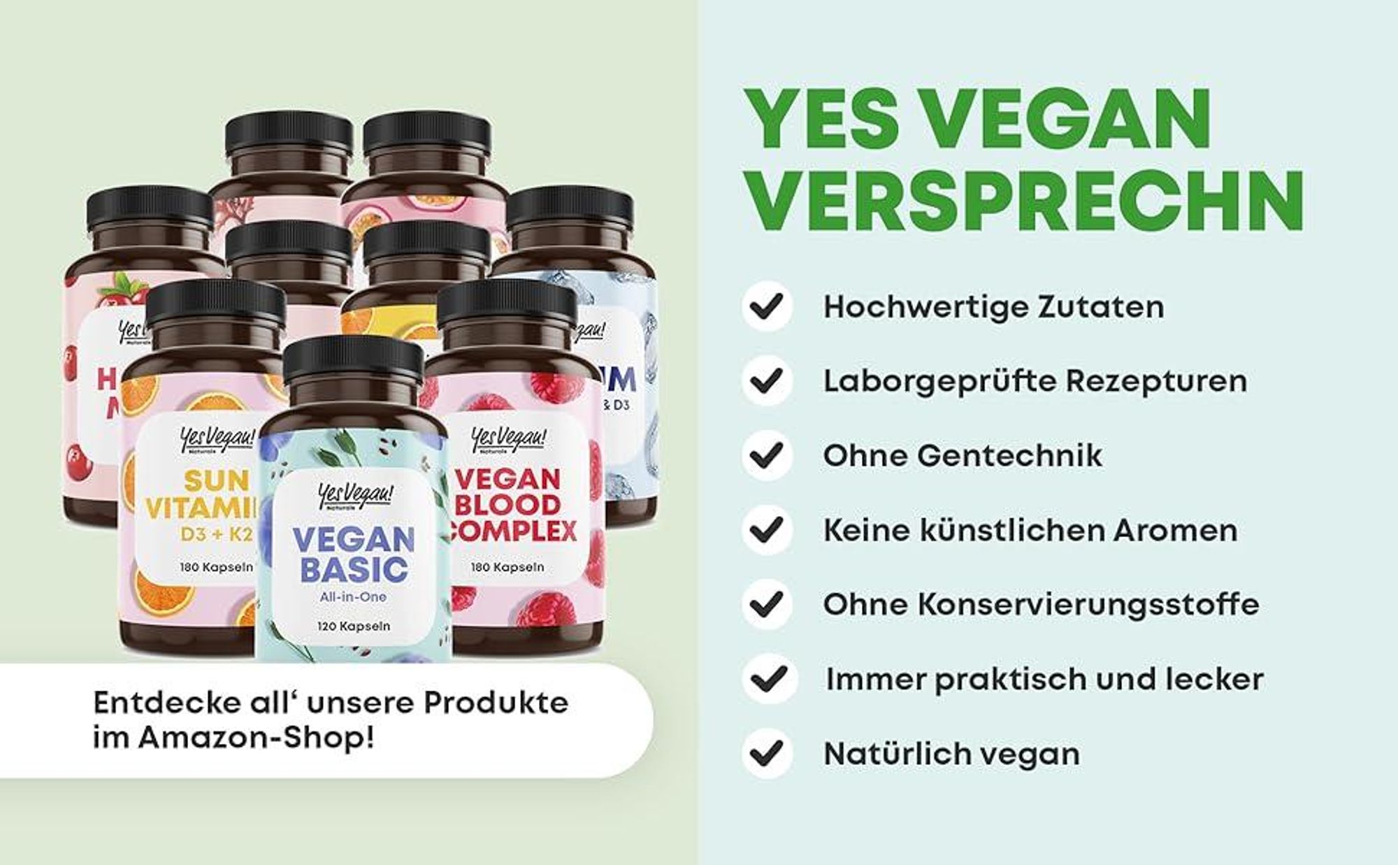 YesVegan® Mama Multivitamin Schwangerschaft Folsäure 120 Kapseln - 2er Set