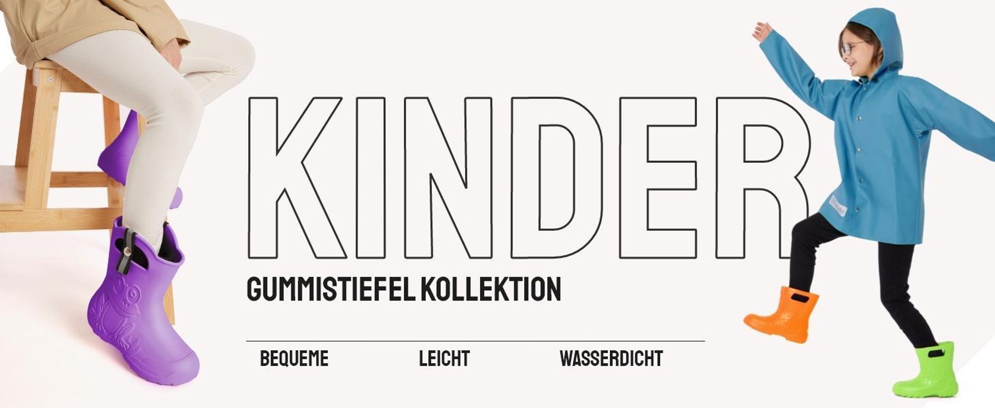 Ladeheid Kinder Mädchen Jungen federleichte Eva Thermo Gummistiefel Regenstiefel gefüttert KL050 (Violett, 26 EU)