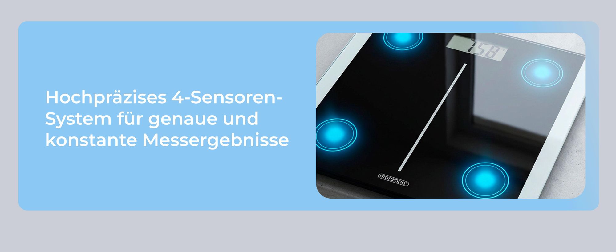 MONZANA Personenwaage Digital Klare LCD Anzeige Große Trittfläche bis 180kg