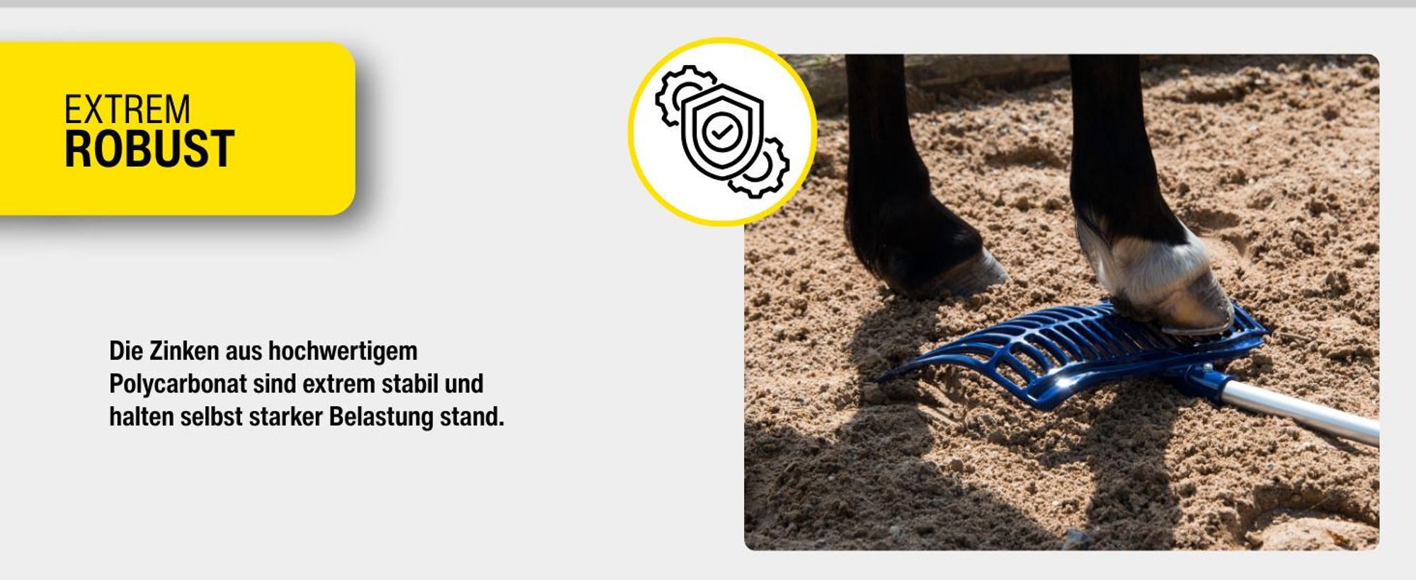 horizont Stallgabel Mistgabel – Schwedengabel mit Kunststoffkopf – höhenverstellbarer Alustiel 75–120 cm – leicht, robust & ergonomisch – Pink