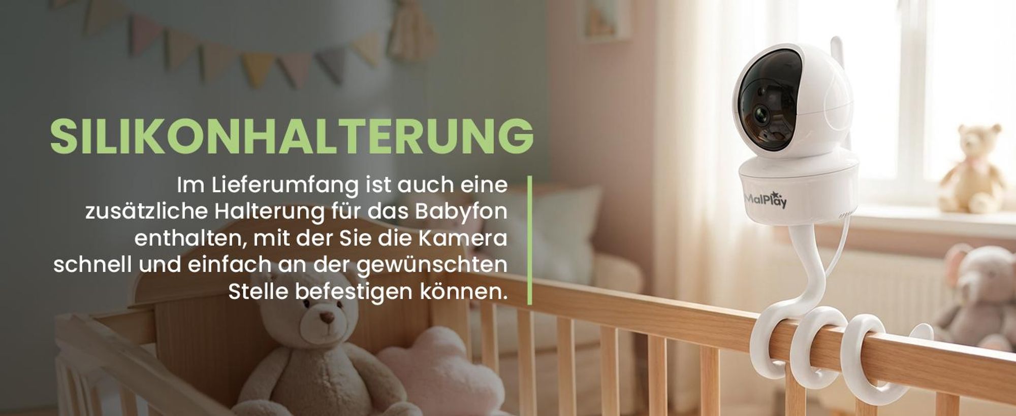 Babyphone mit Kamera und Monitor für kleine Kinder und Tiere
