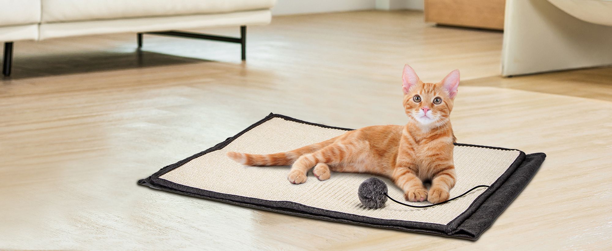Katzen Kratzmatte Kratzschutz Sofa Sisal Kratzteppich für Katze - Couch Katzenkratzmatte，Linke und rechte Armlehnen können verwendet Werden