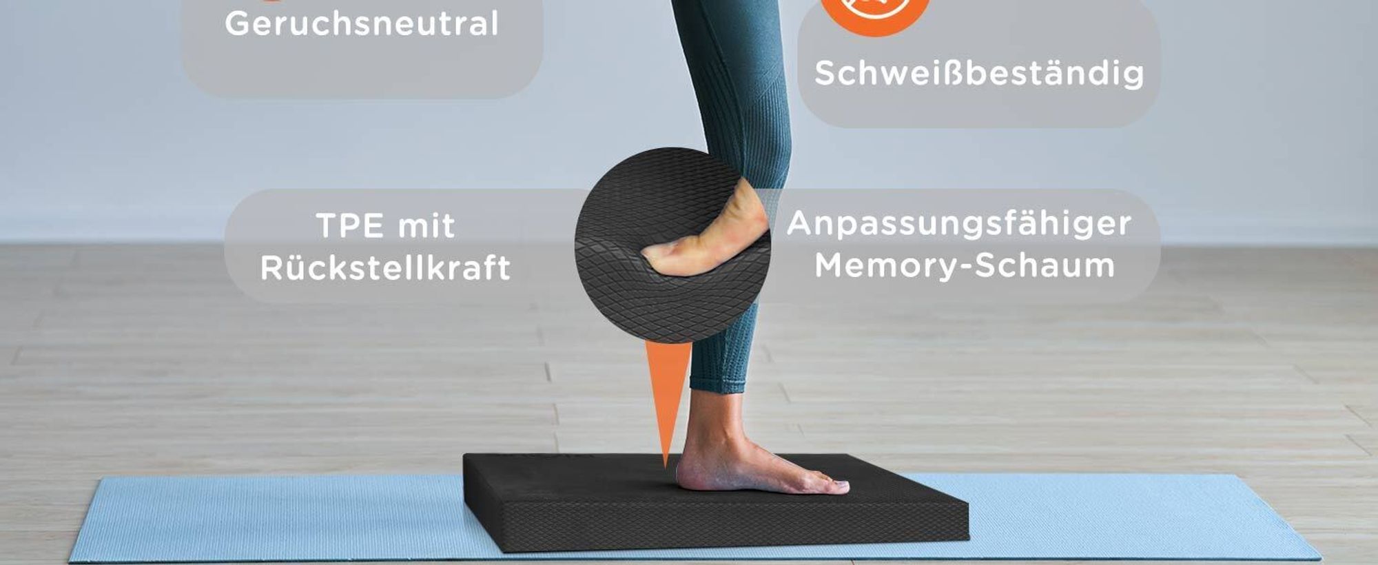 DH FitLife Premium Balance Pad, Balancekissen – Ideal für Gleichgewichtstraining | Yoga, Pilates & Core-Training | Physiotherapie & Fitness-Kissen