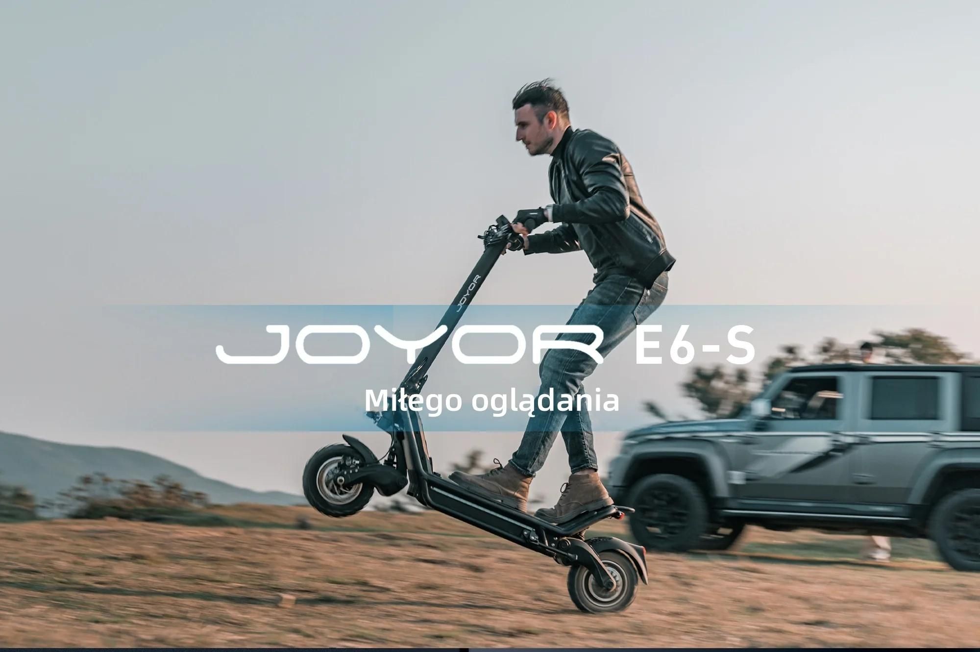 Skuter elektryczny JOYOR E6-S - 1600W*2 Silnik 60V31.5AH Akumulator 85KM Zasięg Hamulec tarczowy - Czarny