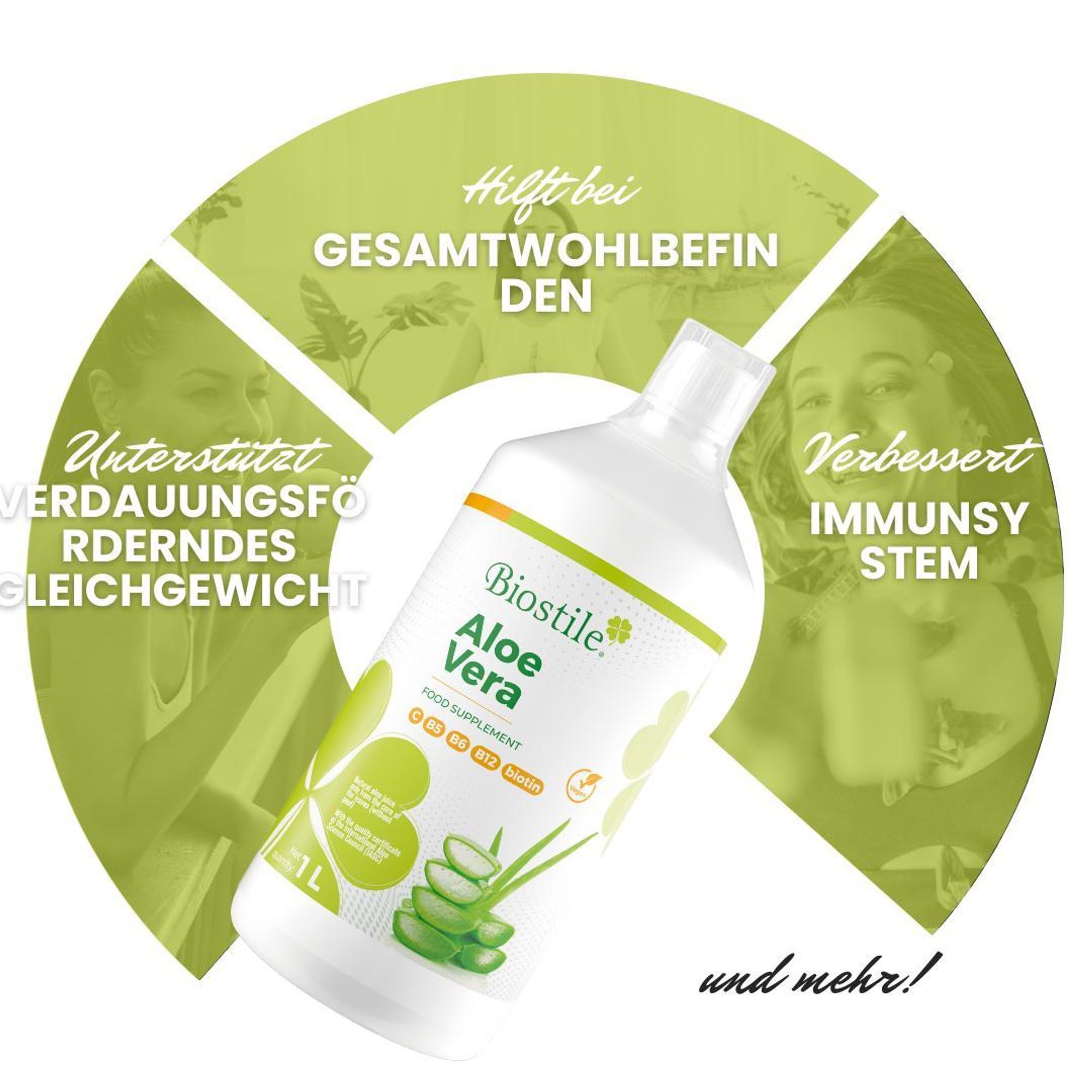 Biostile Aloe Vera  Natrliches Aloe Vera Elixier mit