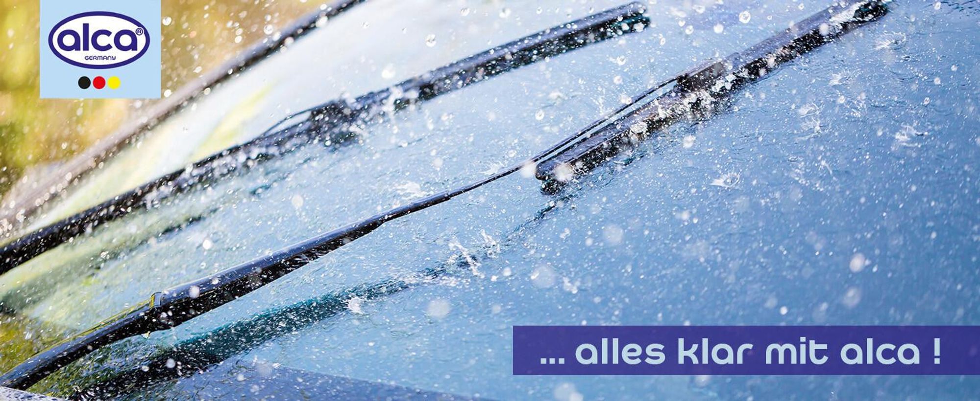 Regen auf Windschutzscheibe