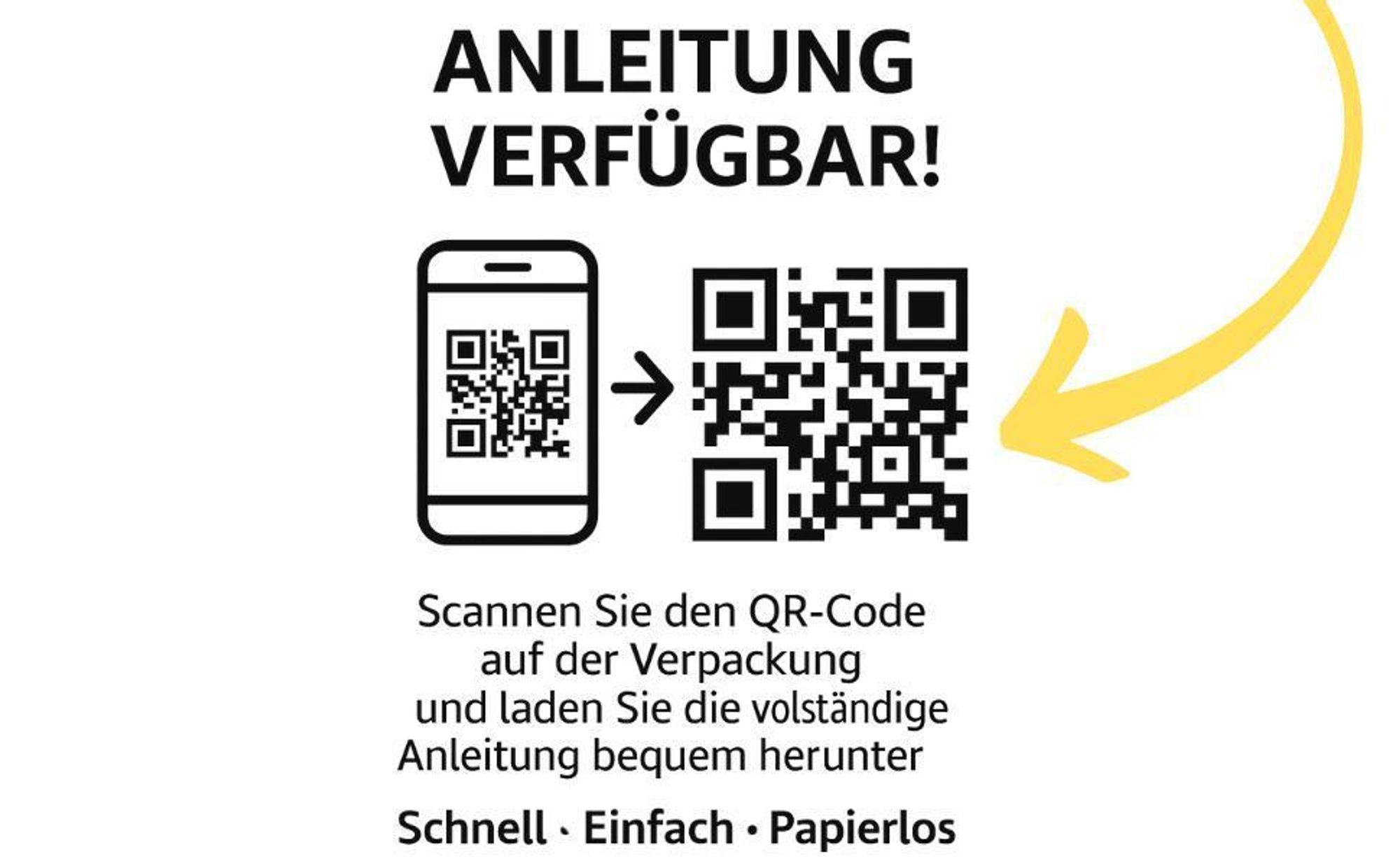 Anleitung nach Scannen des QR-Codes verfügbar