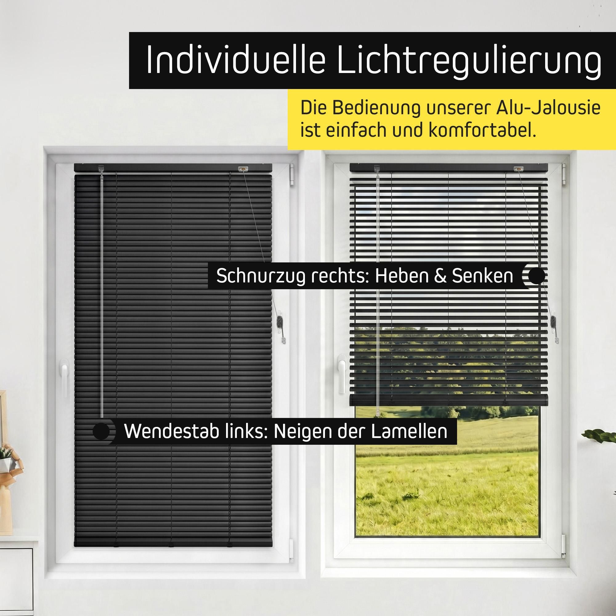 Aluminium Jalousie, 80x175 cm, silber glänzend Sichtschutz & Sonnenschutz, robust, feuchtigkeitsbeständig, einfache Montage Victoria M.