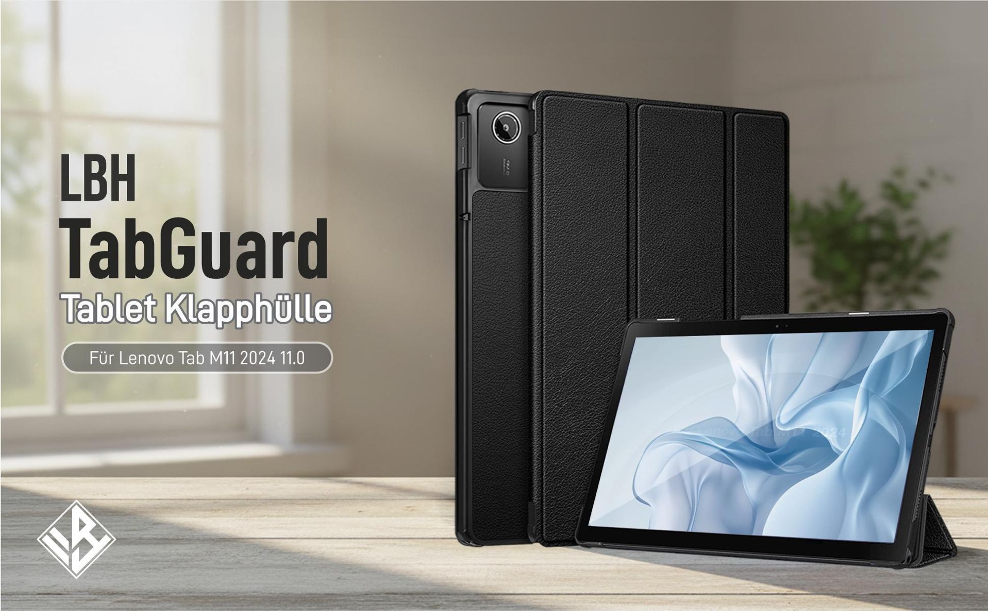 Hochwertige Klapphülle für Lenovo Tab M11 11.0 2024 mit Mikrofaser-Inlay