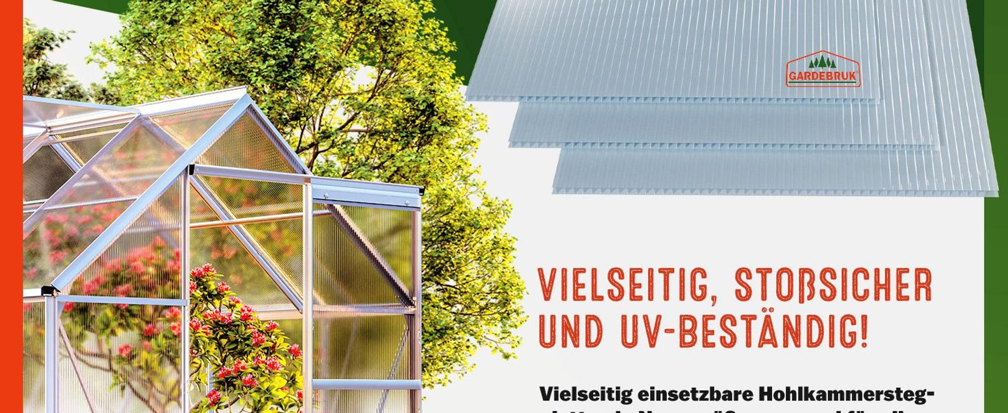 GARDEBRUK® 14x Doppelstegplatten 4mm
