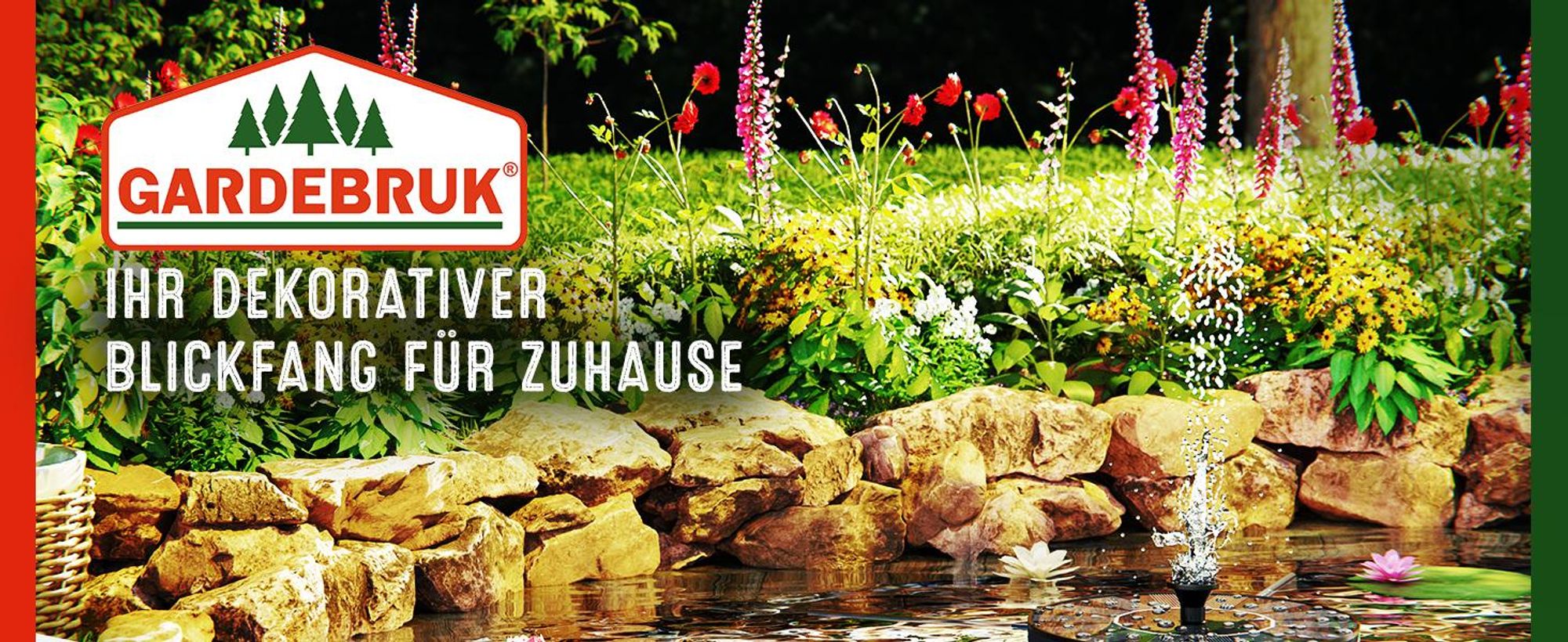 GARDEBRUK® Solar Springbrunnen 7 Effekte 180L/h Solarpanel 160mm 1,4 Watt Garten Wasserspiel Gartenbrunnen Wasserpumpe Teichpumpe Solarbrunnen Fontäne
