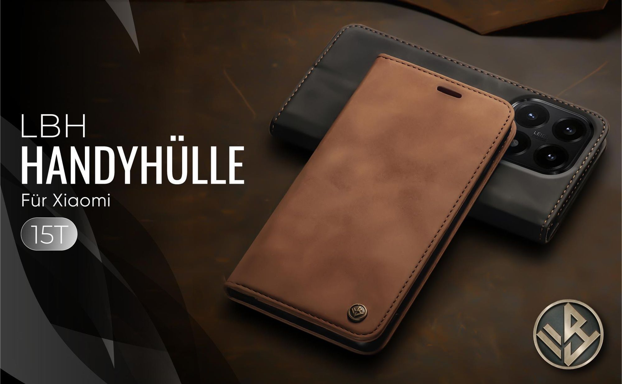 Hochwertige Klapphülle für Xiaomi 15T im klassischen Design