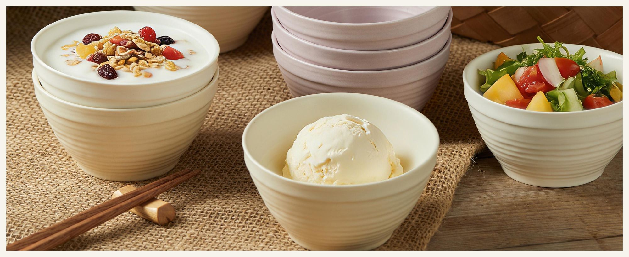 Schale set 6er Ø11,8cm Keramik Müslischale Frühstücksschale Suppenschalen Schalen für 6 Personen Matt-Glasur Bowl Mikrowellen- und Spülmaschinengest