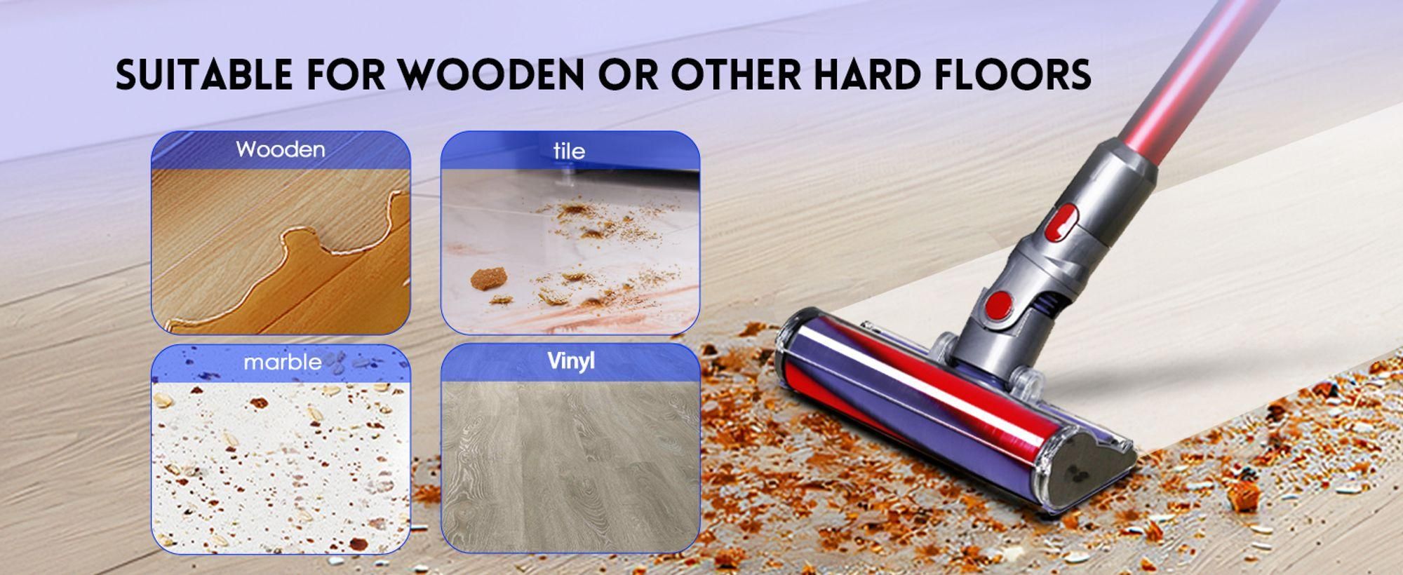 Weiche Walze Bodendüse kompatibel mit Dyson V11 V10V8V7V15 – Flauschiger Staubsaugerkopf für Hartböden, Parkett & Vinyl – Zubehör für kabellose Sauger
