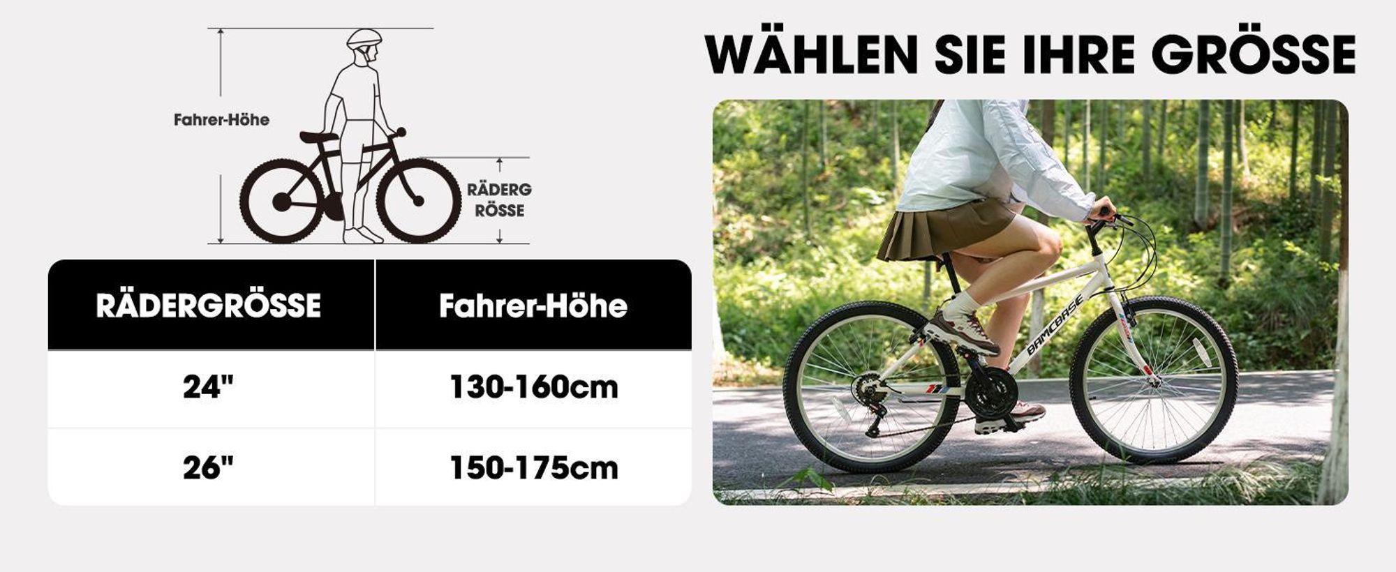 Hiland Mountainbike 26 Zoll für Jugendliche & Erwachsene, 18-Gang Fahrrad mit Doppel-V-Bremse, High Kohlenstoffstahlrahmen MTB Fahrrad für Jugend Frauen