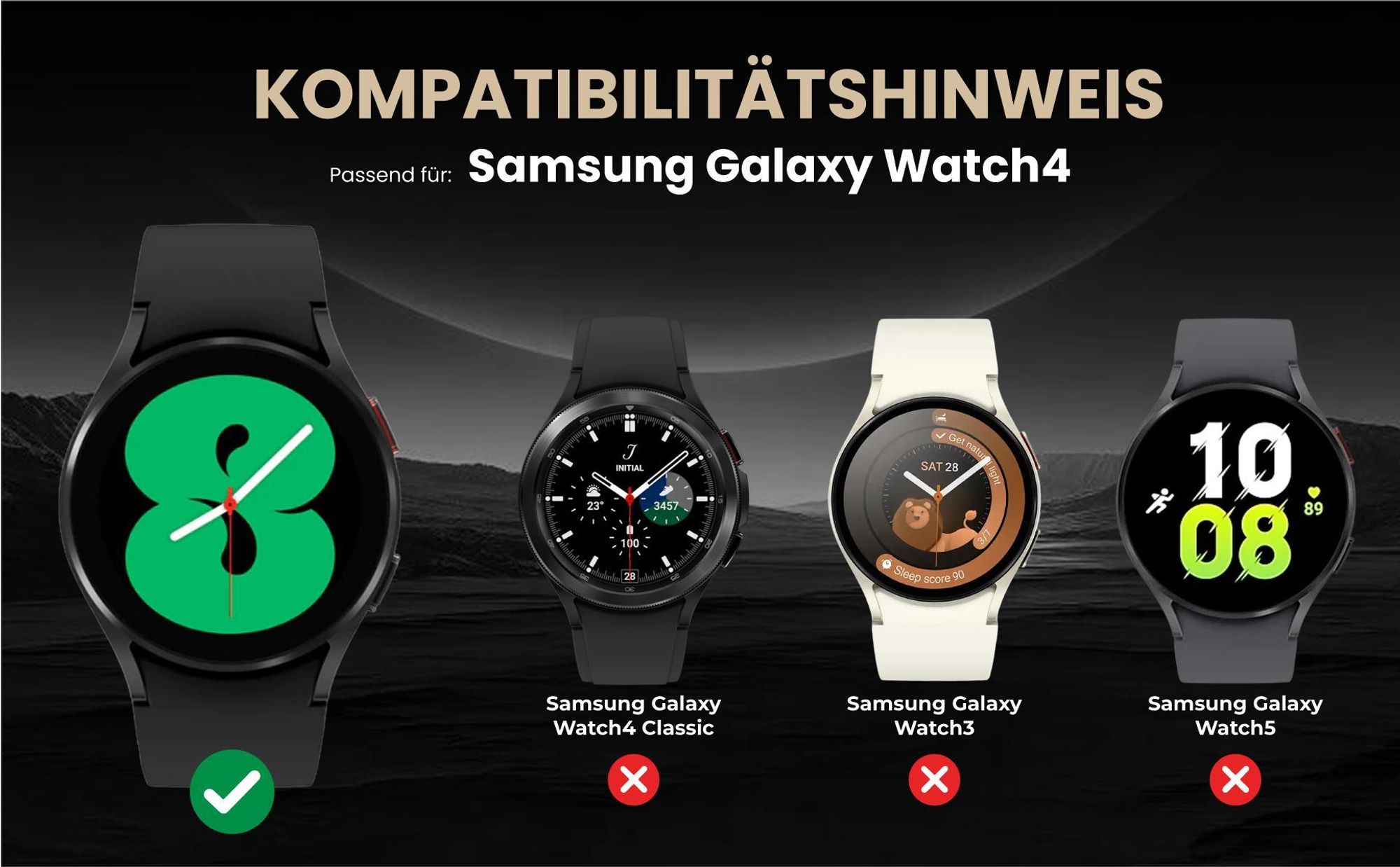 Kompatibilitätshinweise Armband für Samsung Galaxy Watch4 40mm