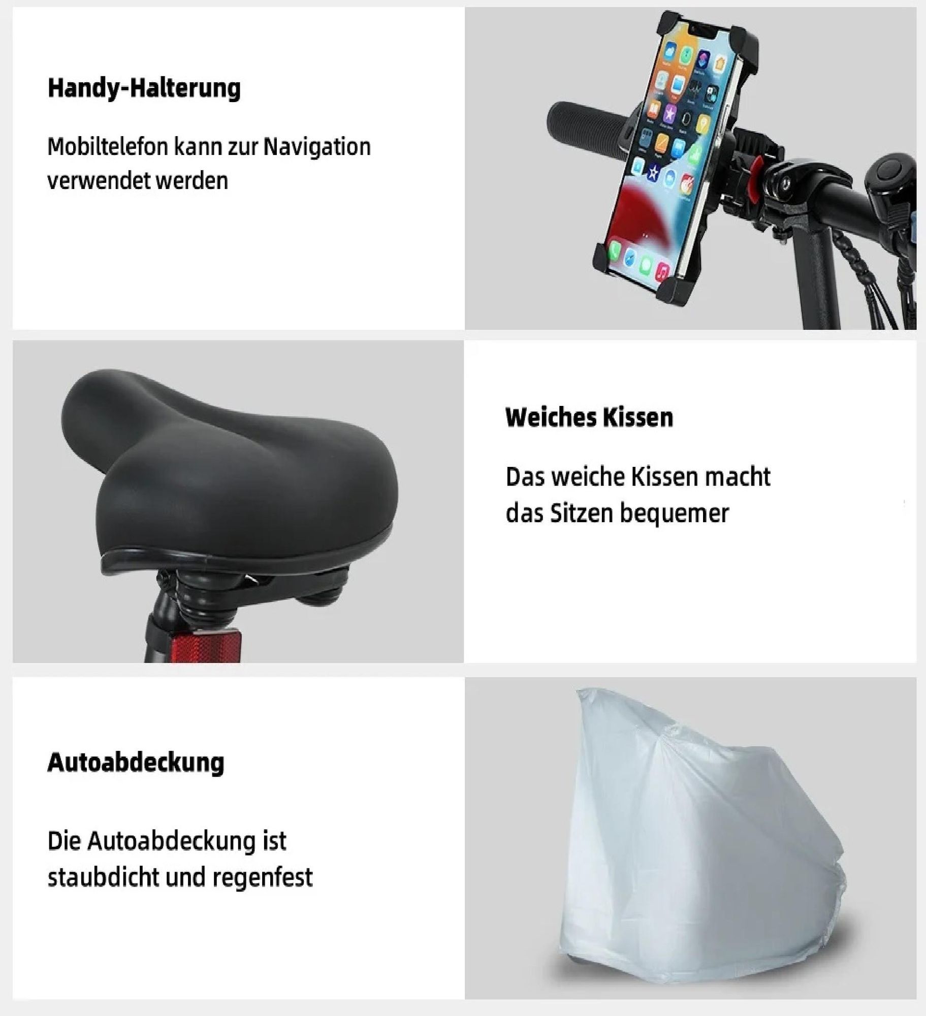 PVY Z20 Pro Elektrisches Fahrrad - 250W Motor 36V10.4AH Batterie 80KM Reichweite Mechanische Scheibenbremse - Grau