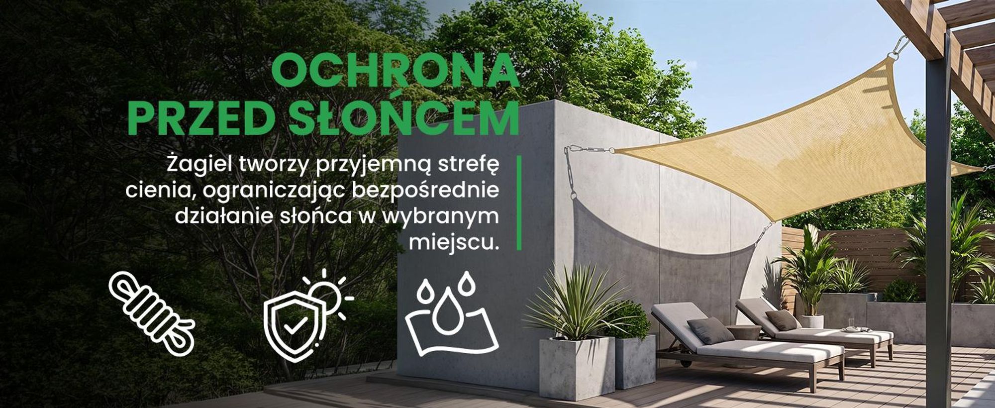 Żagiel przeciwsłoneczny prostokątny 3x4m ogrodowy na taras balkon beżowy wodoodporny