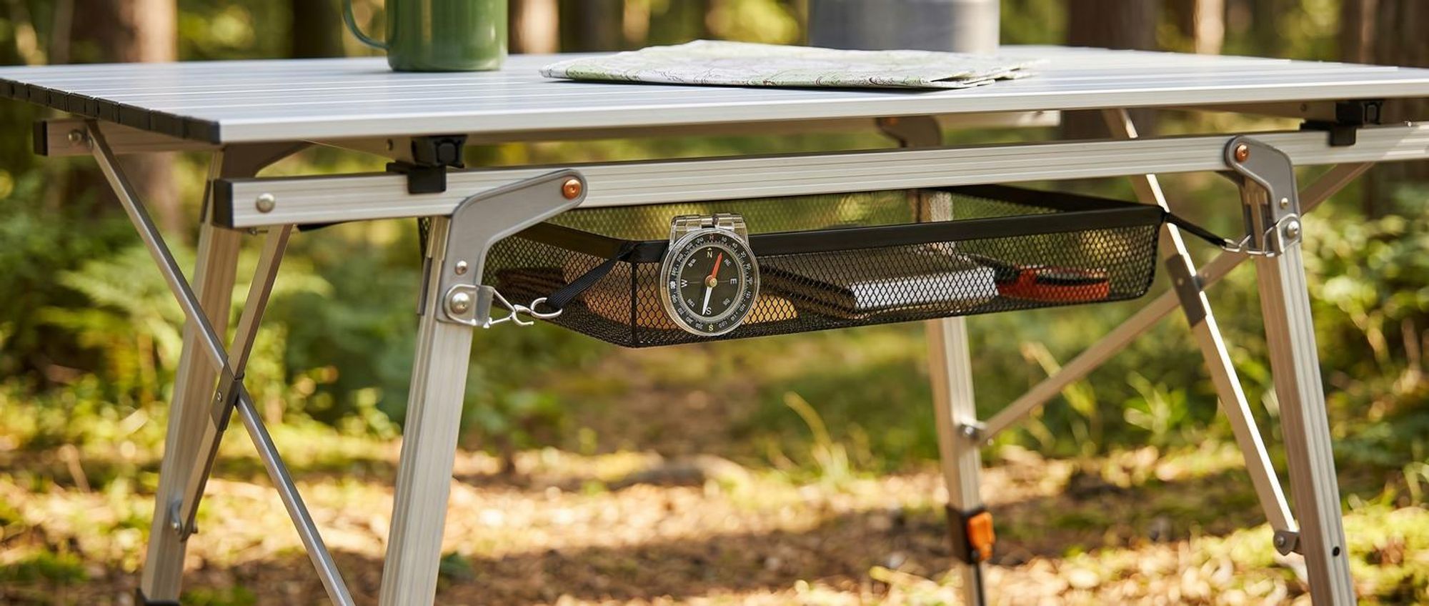 tectake® Aluminium Campingtisch Tina faltbar 90 x 52 x 47 - 70 cm