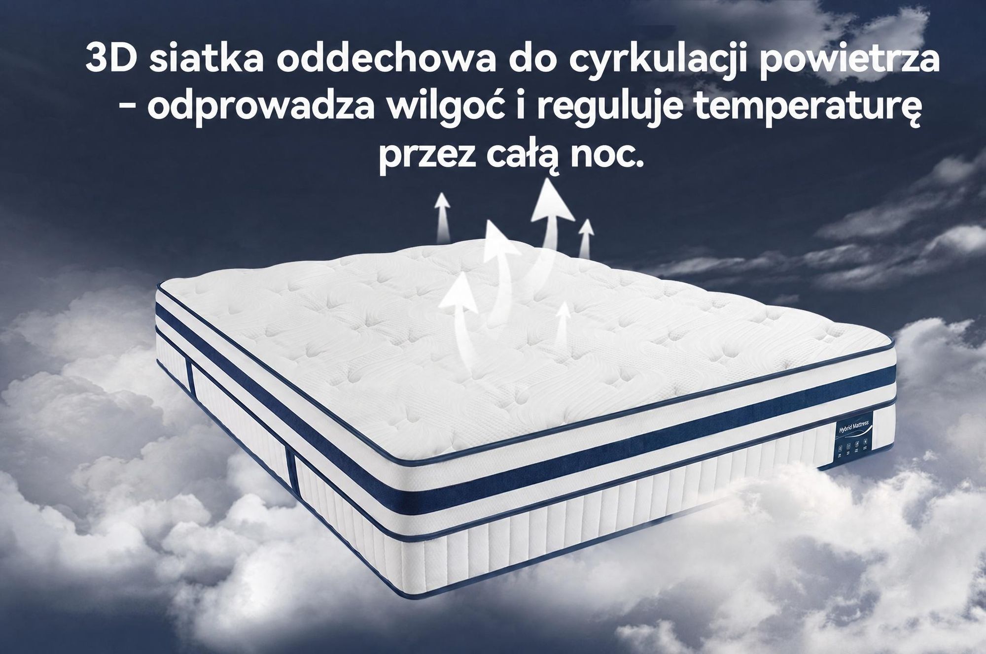 Materac 90x200 30 cm zintegrowany topper, 7‑strefowy materac kieszeniowy sprężynowy H3/H4