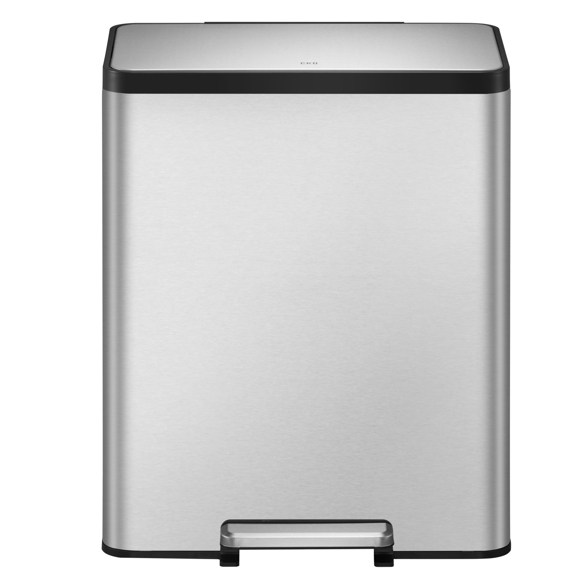 EKO - Ecocasa 2 Recycling Treteimer 36+24 Liter - Stainless steel Polypropylene - Matt Edelstahl