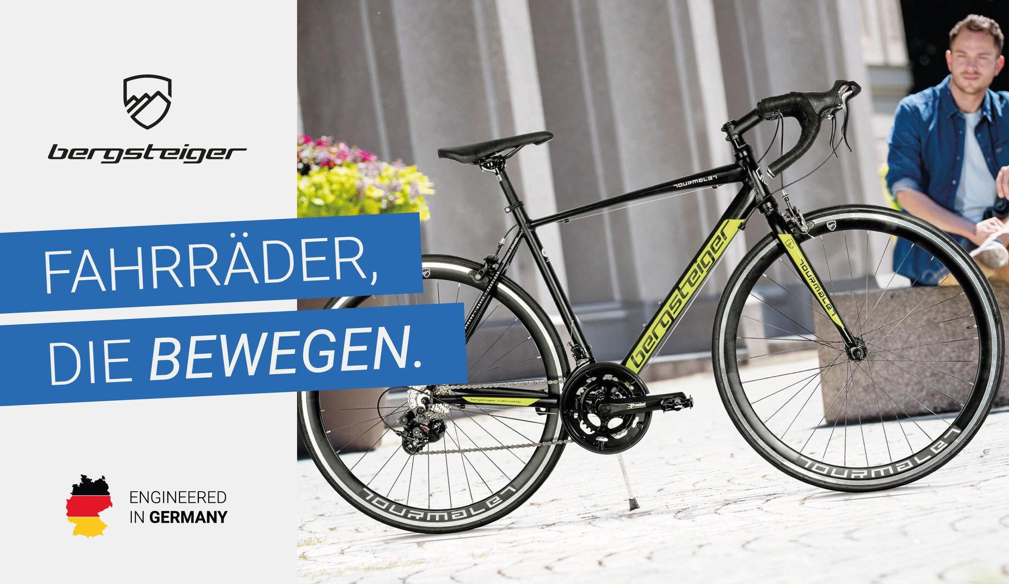 Bergsteiger Tourmalet 28 Zoll Rennrad, Aluminium Gravelbike mit Shimano 14 Gang-Schaltung, Gewicht nur 11 kg, Gravel Bike geeignet für Herren & Damen ab 170 cm