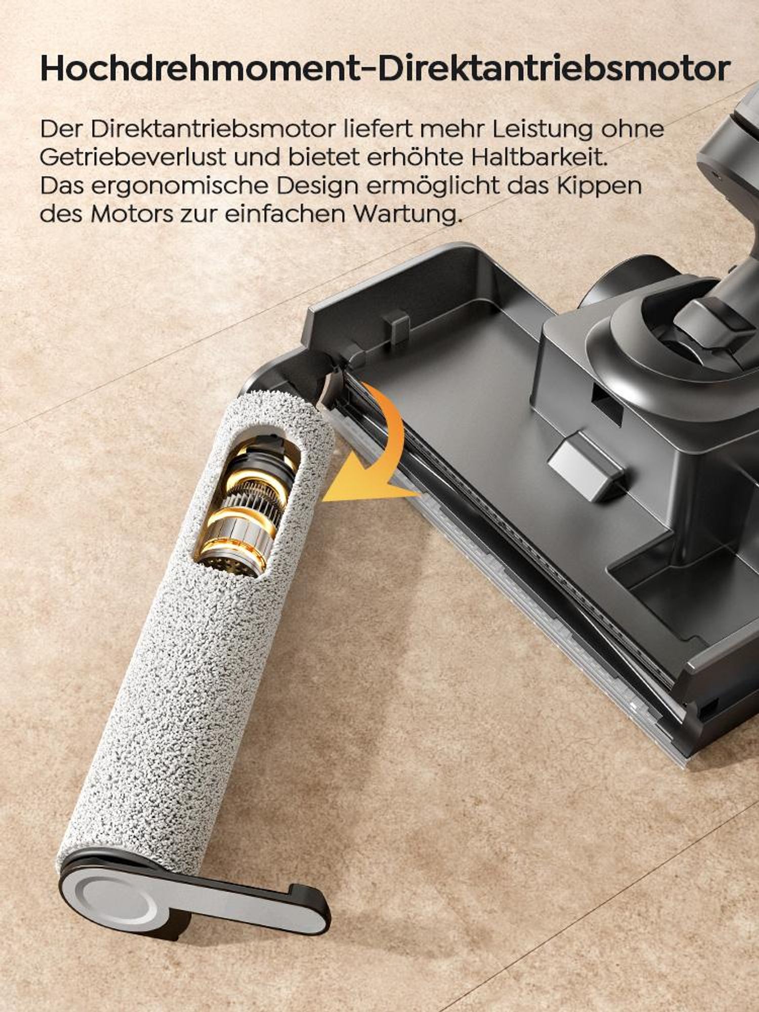 Laresar S7Pro Nass Trockensauger Kabelloser Staubsauger mit Wischfunktion,Zusätzlicher Trennbehälter,5-Minuten Selbsttrocknung mit Heißwäsche,19KPA