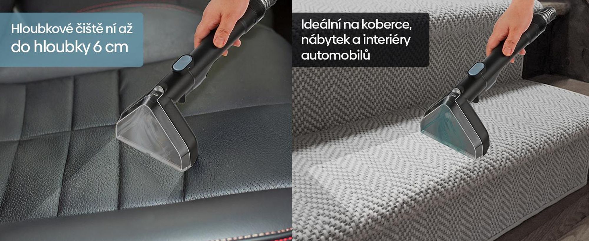 Olvy vysavač na praní koberců 17 000 PA - Výkonný vysavač na mokré vysávání čalounění pro pohovku, auto a koberce včetně příslušenství a čisticího prostředku