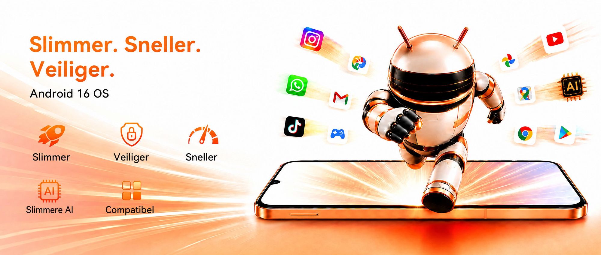 Blackview Wave 10C smartphone, zonder abonnement, Android 16, 6,88 inch, 120Hz, 1080p, Dual SIM, gezichtsherkenning, 5000 mAh, Gemini AI, DokeOS 5.0, 1080p, 4G