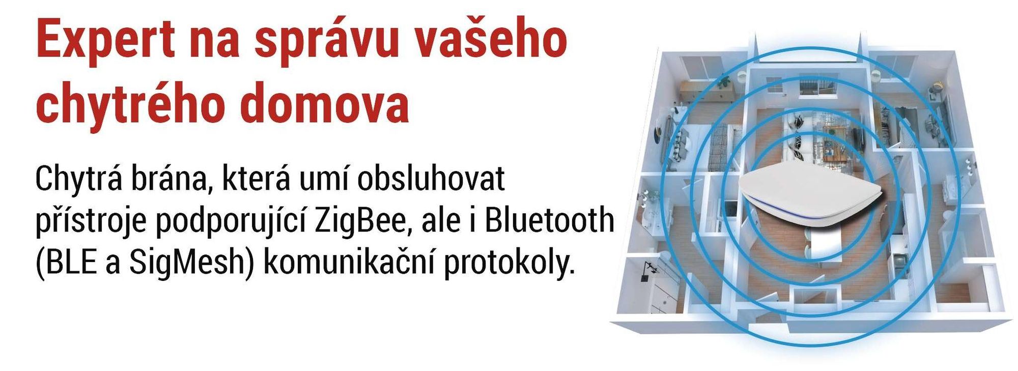 EMOS GoSmart ZigBee-Gateway pro 128 chytrých zařízení, Smart Home Hub kompatibilní s Tuya, Smart Life, Lidl, s Bluetooth, 2,4 GHz WiFi, bílá, H5002