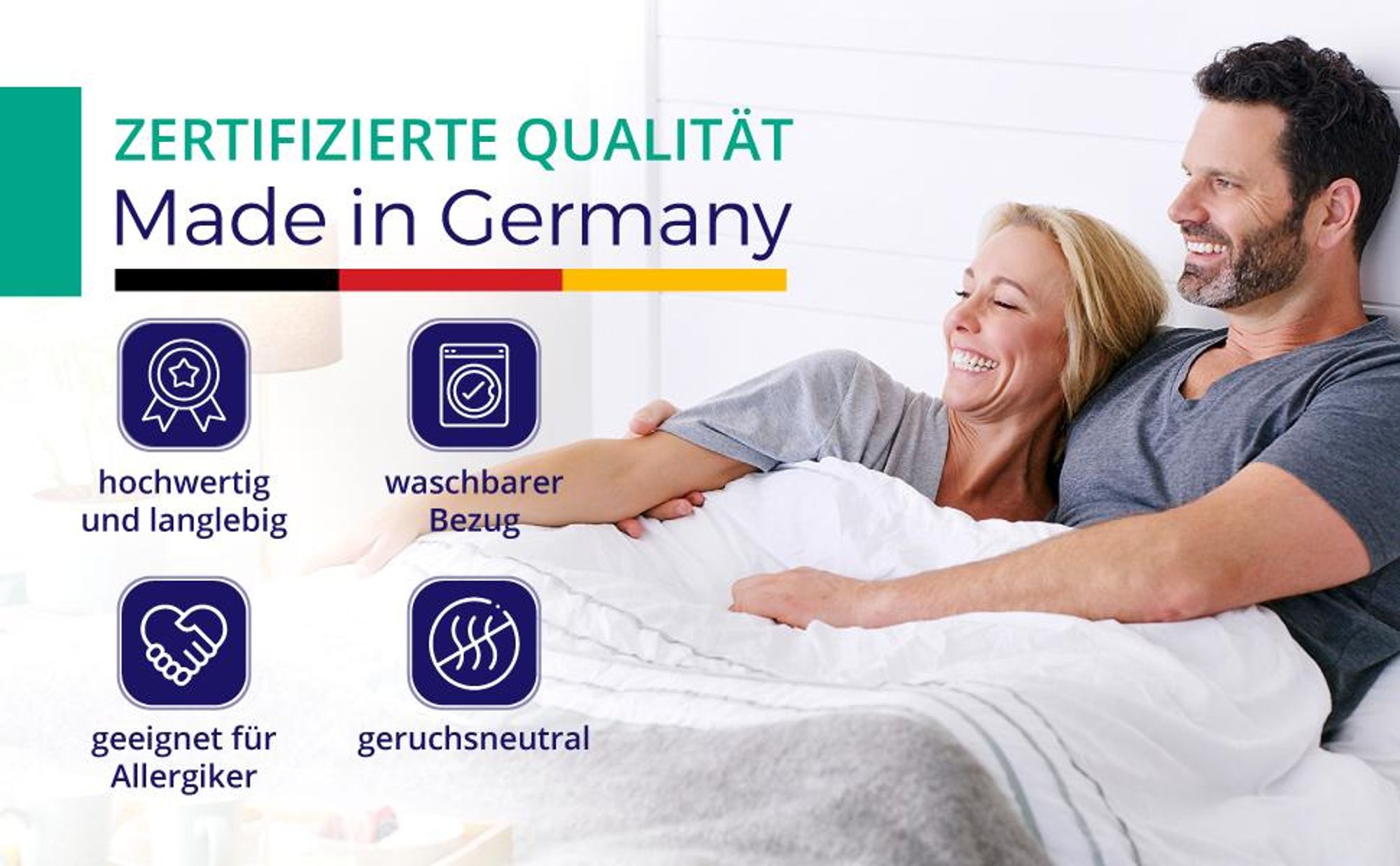 Ergonomische Kaltschaummatratze 180 x 200 cm – H3 fester Liegekomfort – 11 cm Höhe, atmungsaktiv mit waschbarem Bezug -  Germany