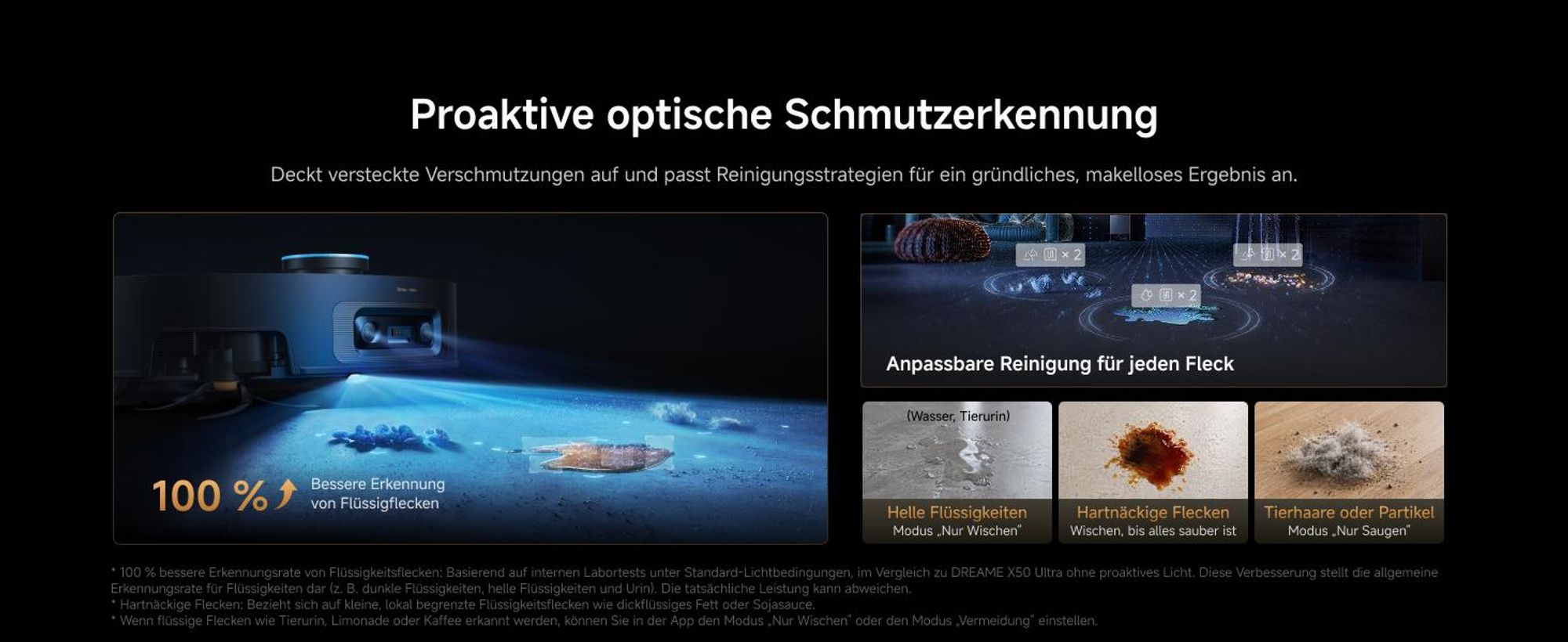 Dreame X60 Pro Ultra Complete Staubsauger Roboter mit Wischfunktion,42kPa Saugkraft,Doppelter UltraExtend-Arm,Zwei KI-Kameras,Selbstreinigung,Grau