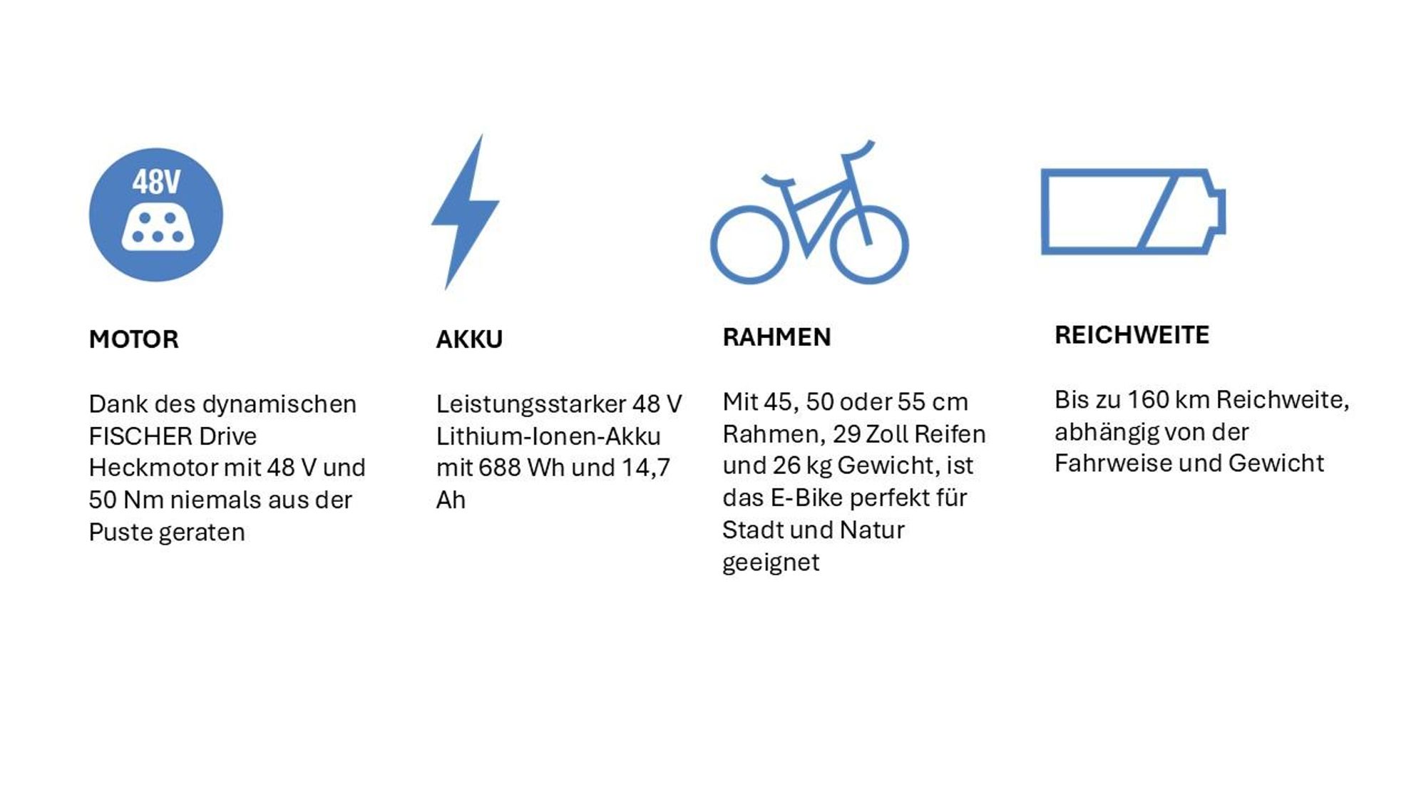 FISCHER E-Bike ATB TERRA 2.2 ACTIVE, Rahmenhöhe 55 cm, Akku 688 Wh, Heckmotor, Kettenschaltung