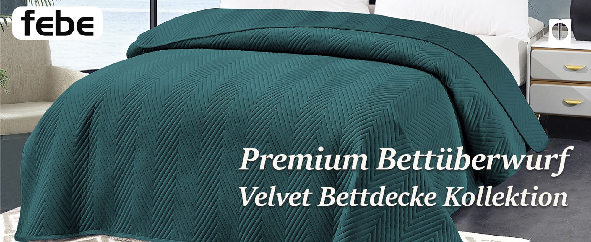 Tagesdecke aus Samt mit Muster ARROW VELVET, dunkelgrau Maße: 200 x 220 cm