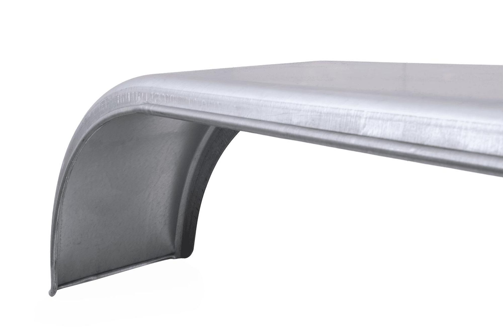 CHORUS Tandem-Kotflügel 14 Zoll aus verzinktem Stahl für Pkw-Anhänger 1575x255 mm als robuster metallischer Radkasten