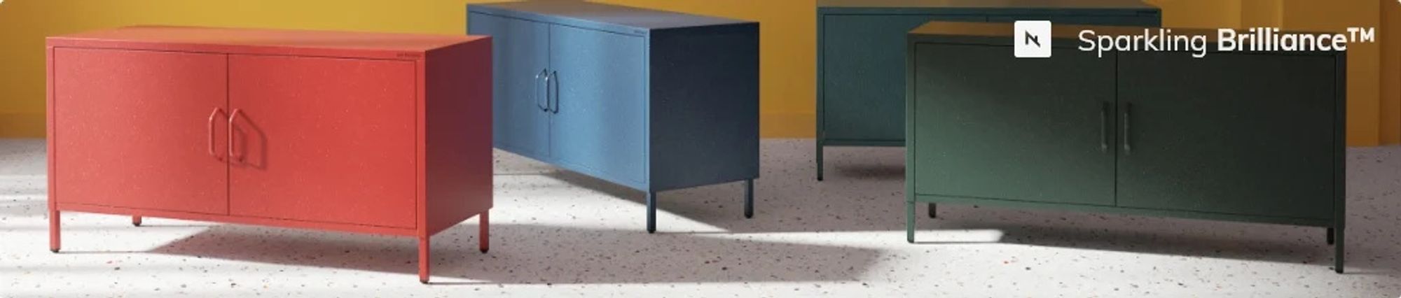Jan Nowak Fernsehschrank ROSA TV Schrank TV Board für Wohnzimmer, Schlafzimmer Metall Fernsehtisch mit Türen und Stauraum, 115 x 59,5 x 40 cm, Rot