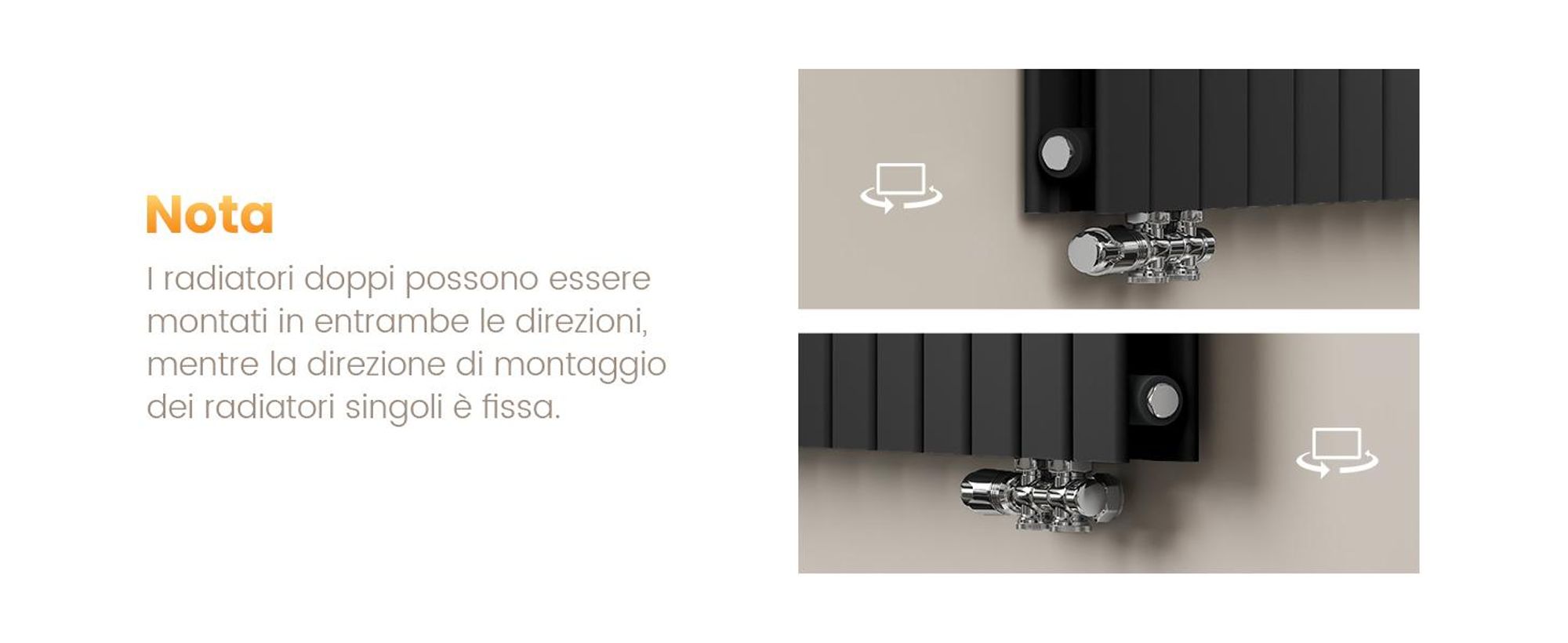 Radiatore EMKE Radiatore piatto Radiatore a pannello di design Nero Doppio strato verticale 1600x 300 mm 966W senza elemento riscaldante