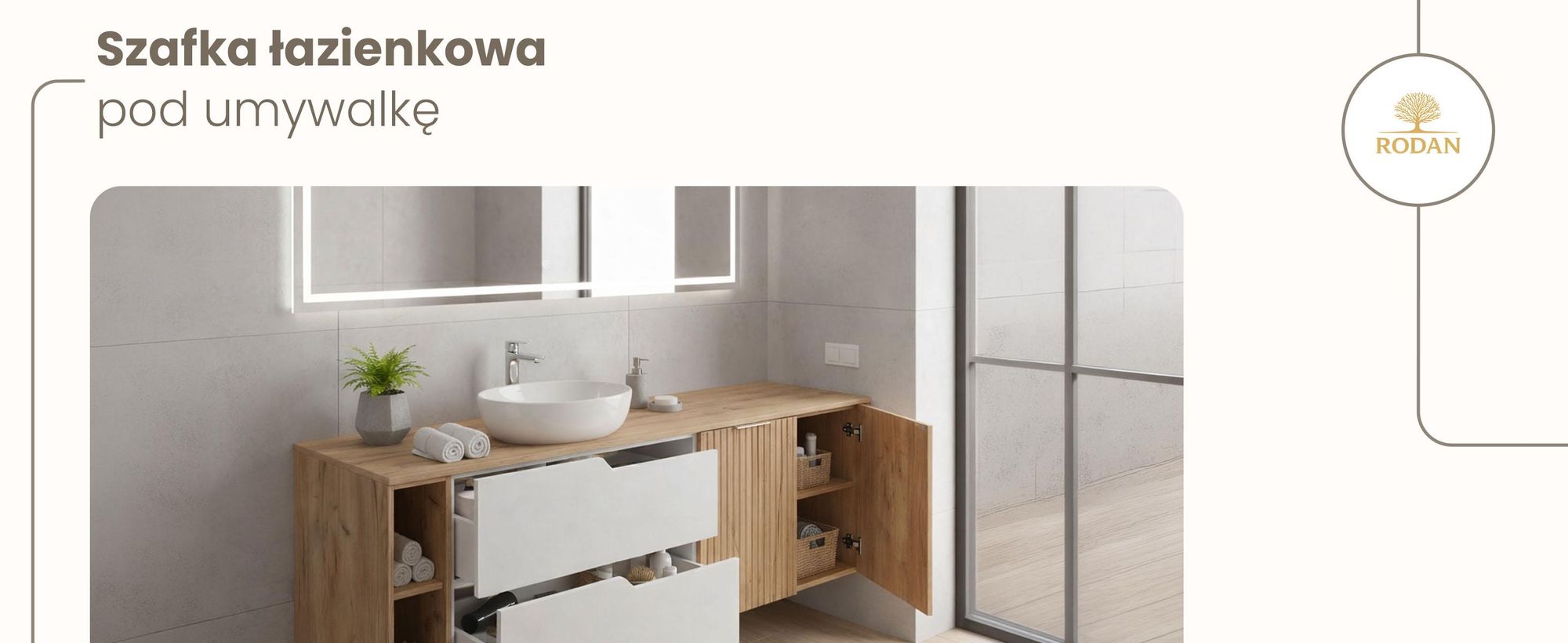 RODAN, szafka łazienkowa, szafka pod umywalkę, meble łazienkowe, szafka z szufladami