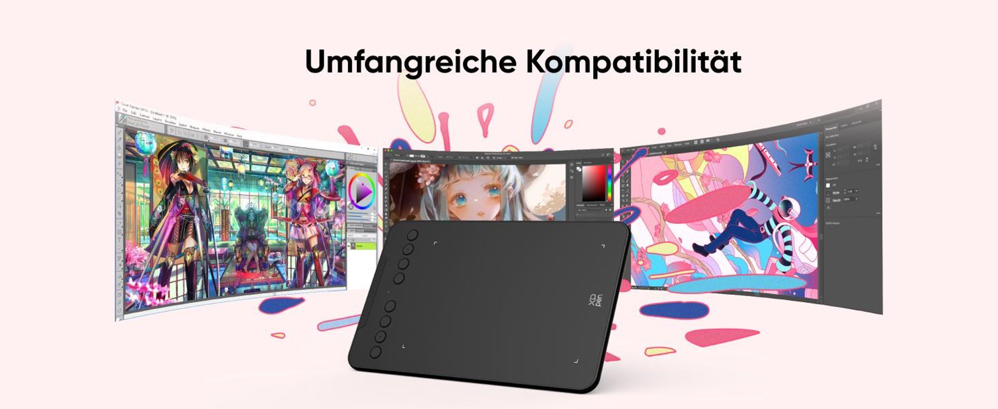 XP-PEN DECO MINI 7, Kabelgebunden, 5080 lpi, 177,8 x 111,1 mm, USB, 1 cm, Stift
