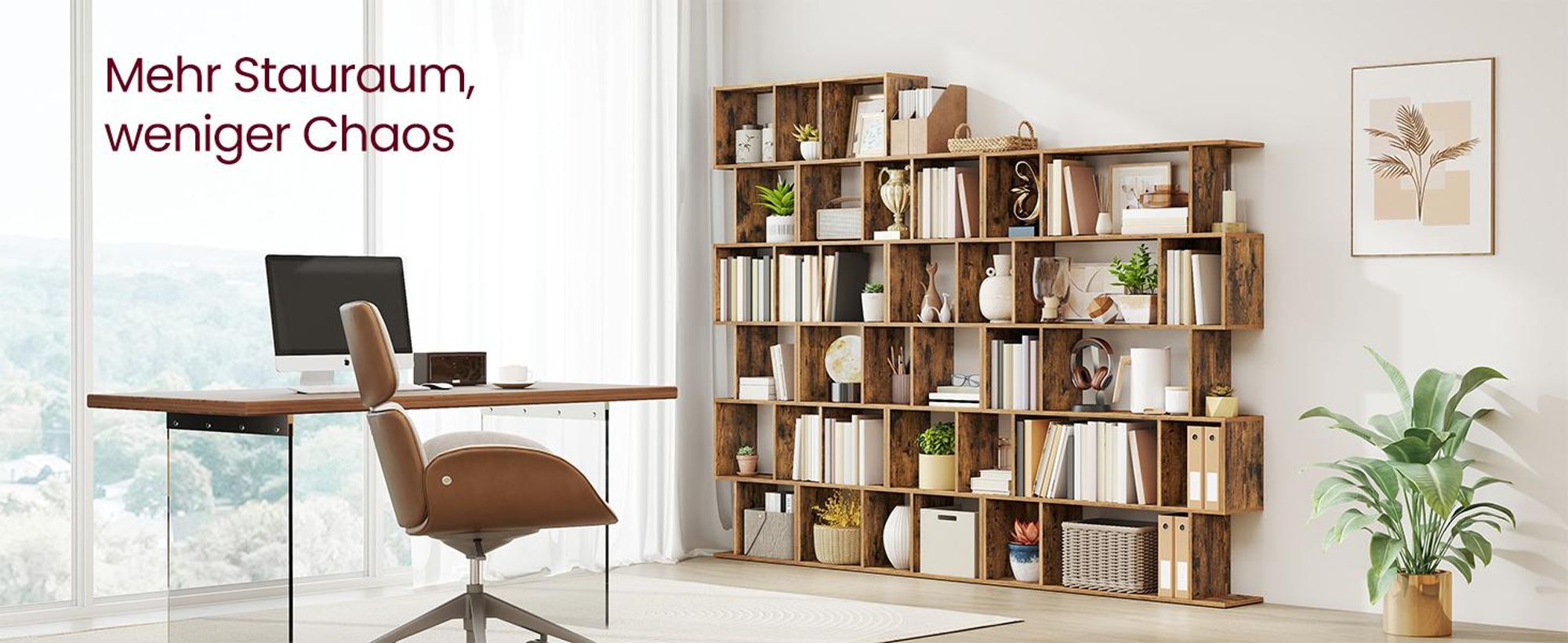 VASAGLE Bücherregal mit 5 Ebenen, Standregal, 24 x 90 x 159 cm, Aufbewahrungsregal mit offenen Fächern